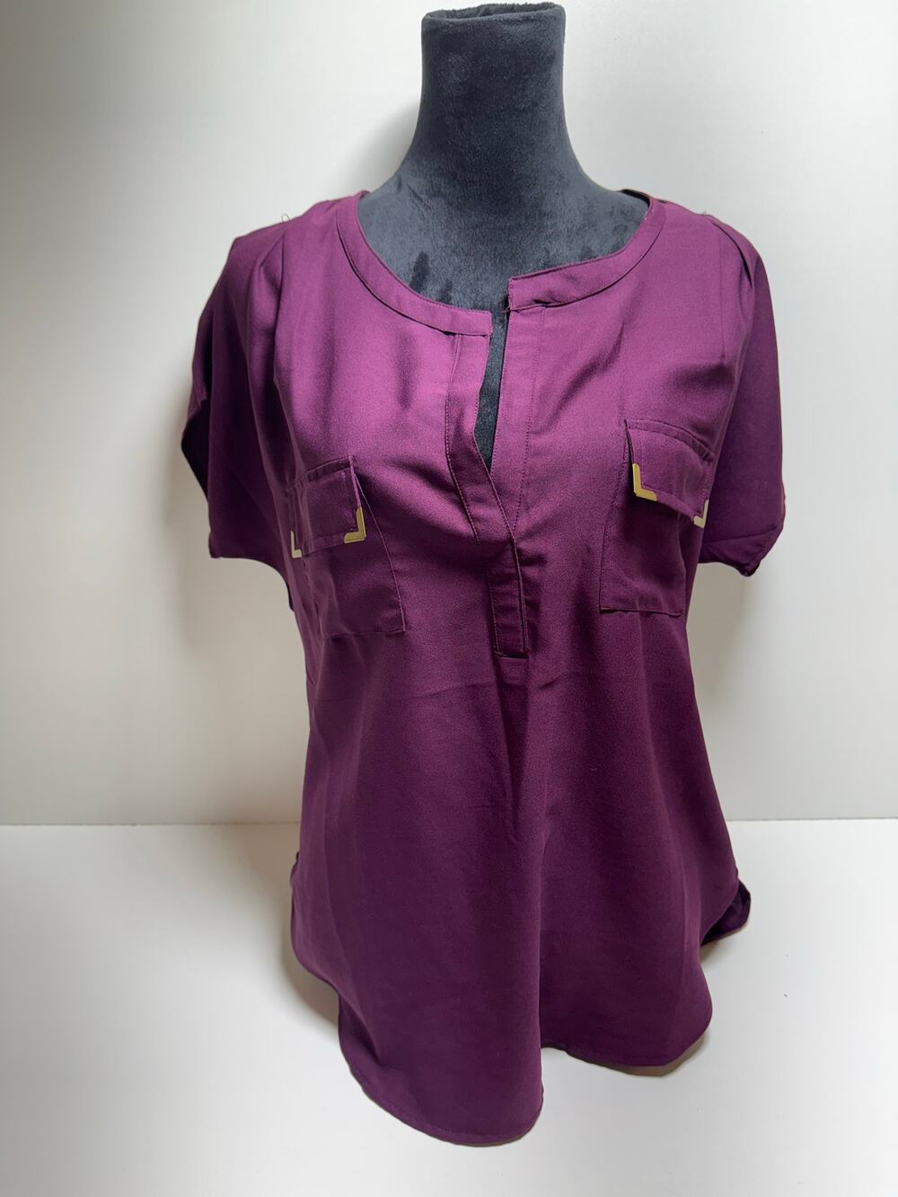 Live For Truth Sz Large Lot Of Two Women’s Blouse Short Sleeve Hi Low